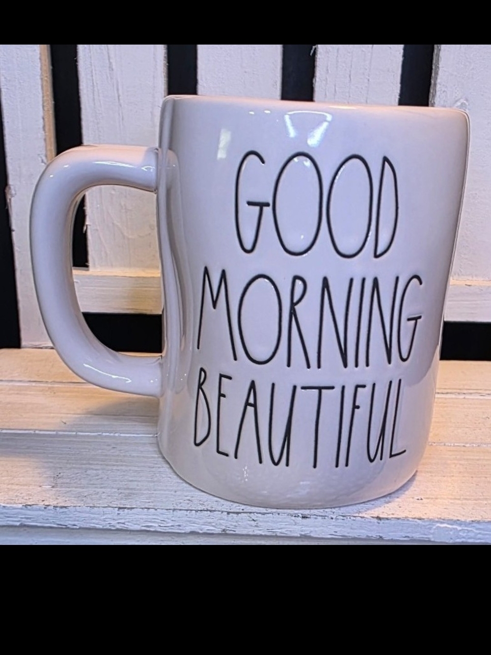 ♥️New! Rae Dunn "Good Morning Beautiful" Double-Sided Mug.